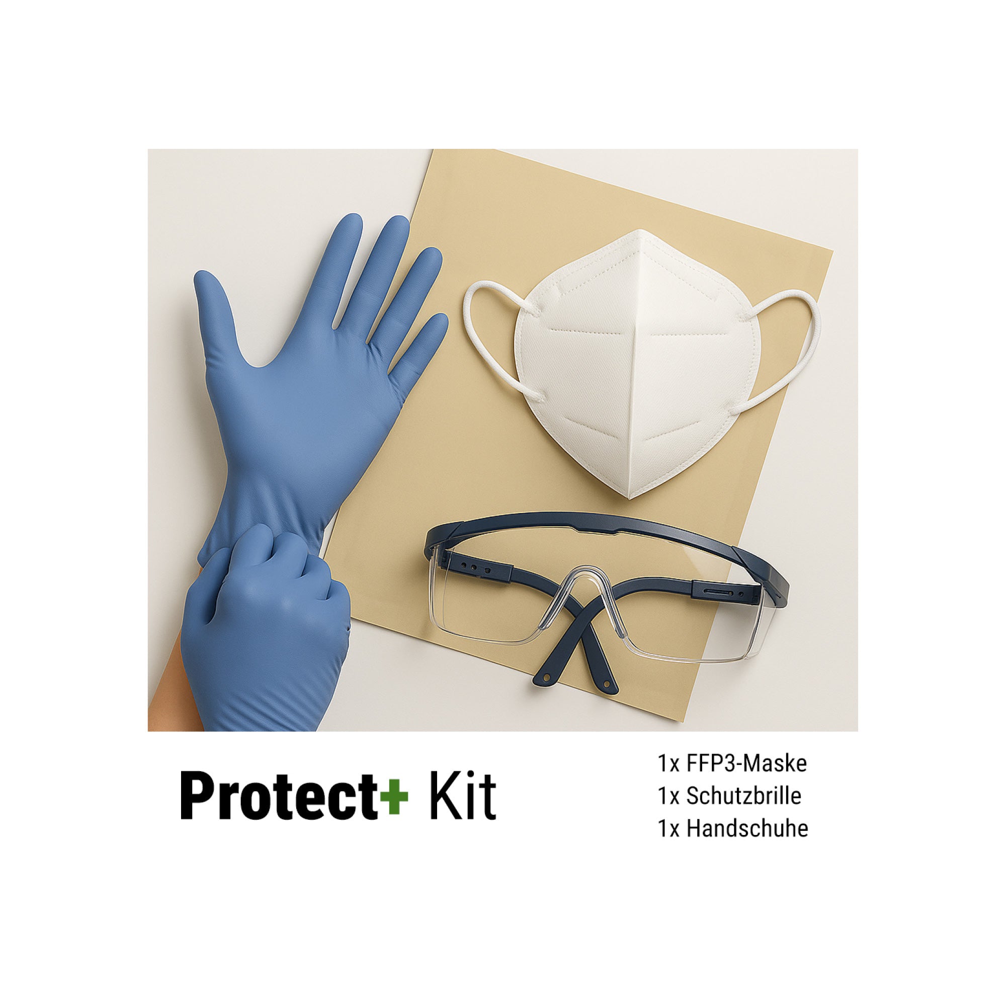 schutzbrille und handschuhe Protect+ Kit